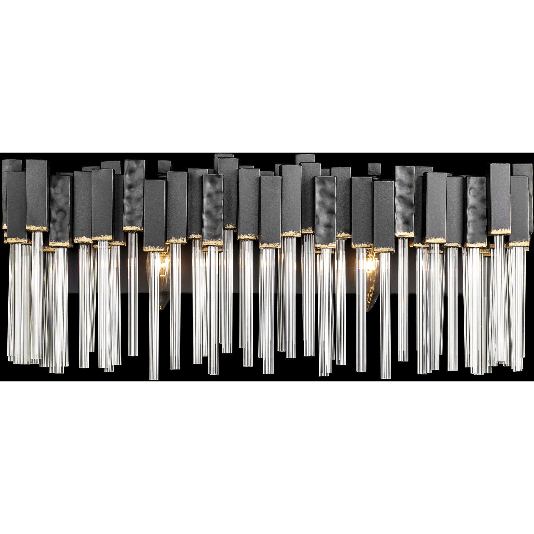 Matrix 2 Light 21 inch Matte Black and French Gold Bath Vanity Light Wall Light