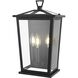 Richmond 3 Light 16 inch Black Outdoor Wall Sconce