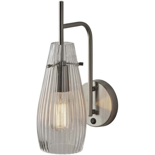 Layla 1 Light 5 inch Brushed Steel Wall Lamp Wall Light