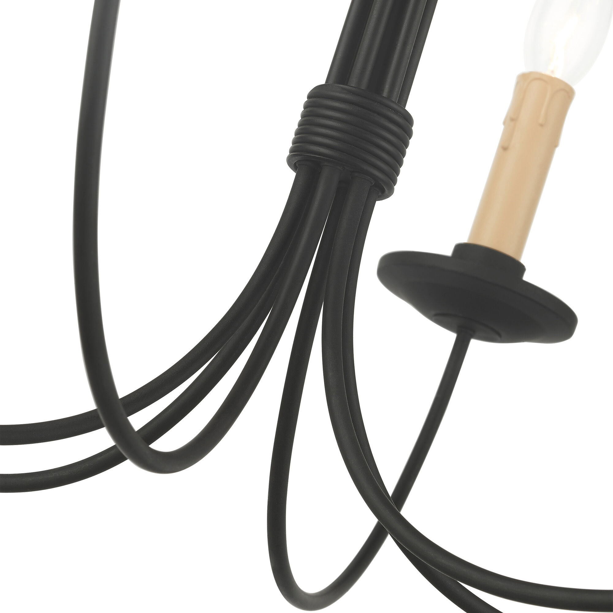 Heritage 6 Light 23 inch Black Chandelier Ceiling Light