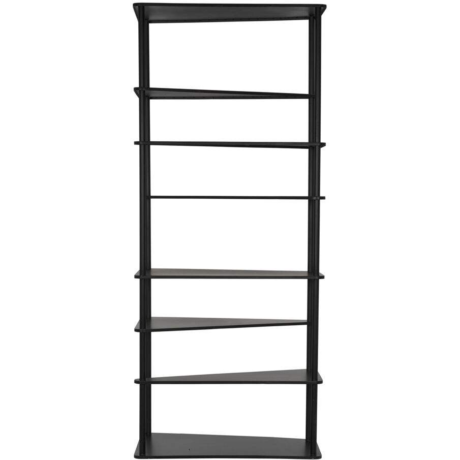 Everest Matte Black Bookcase
