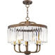 Ashton 5 Light 20 inch Hand Painted Palacial Bronze Convertible Chandelier/Ceiling Mount Ceiling Light