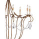 Crystal Light 8 Light 31 inch Rhine Gold Chandelier Ceiling Light, Large