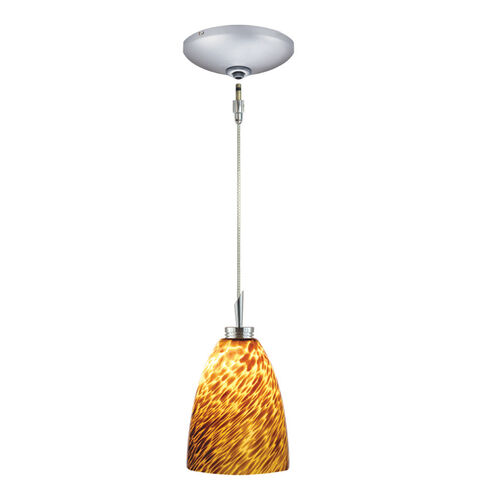 Goblet 1 Light 4 inch Satin Nickel Mini Pendant Ceiling Light in Goblet Mocha