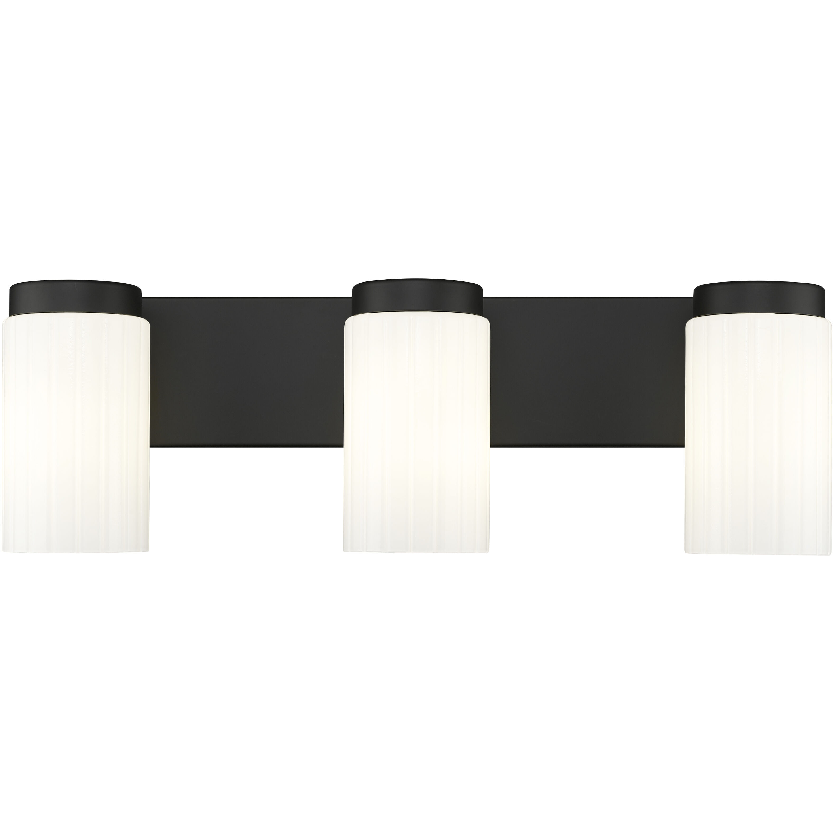 Burk 3 Light 22.5 inch Matte Black Bath Vanity Light Wall Light