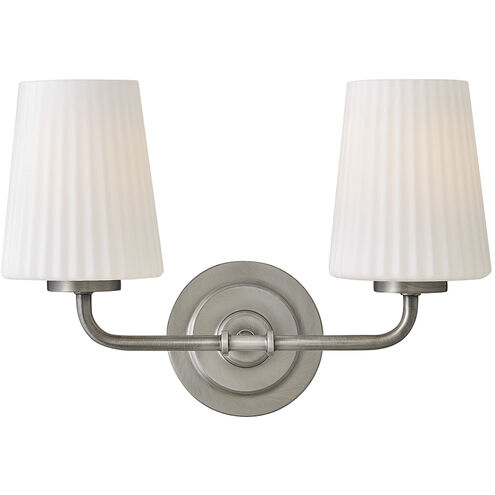 McKenna 2 Light 15 inch Antique Nickel Vanity Light Wall Light, Small