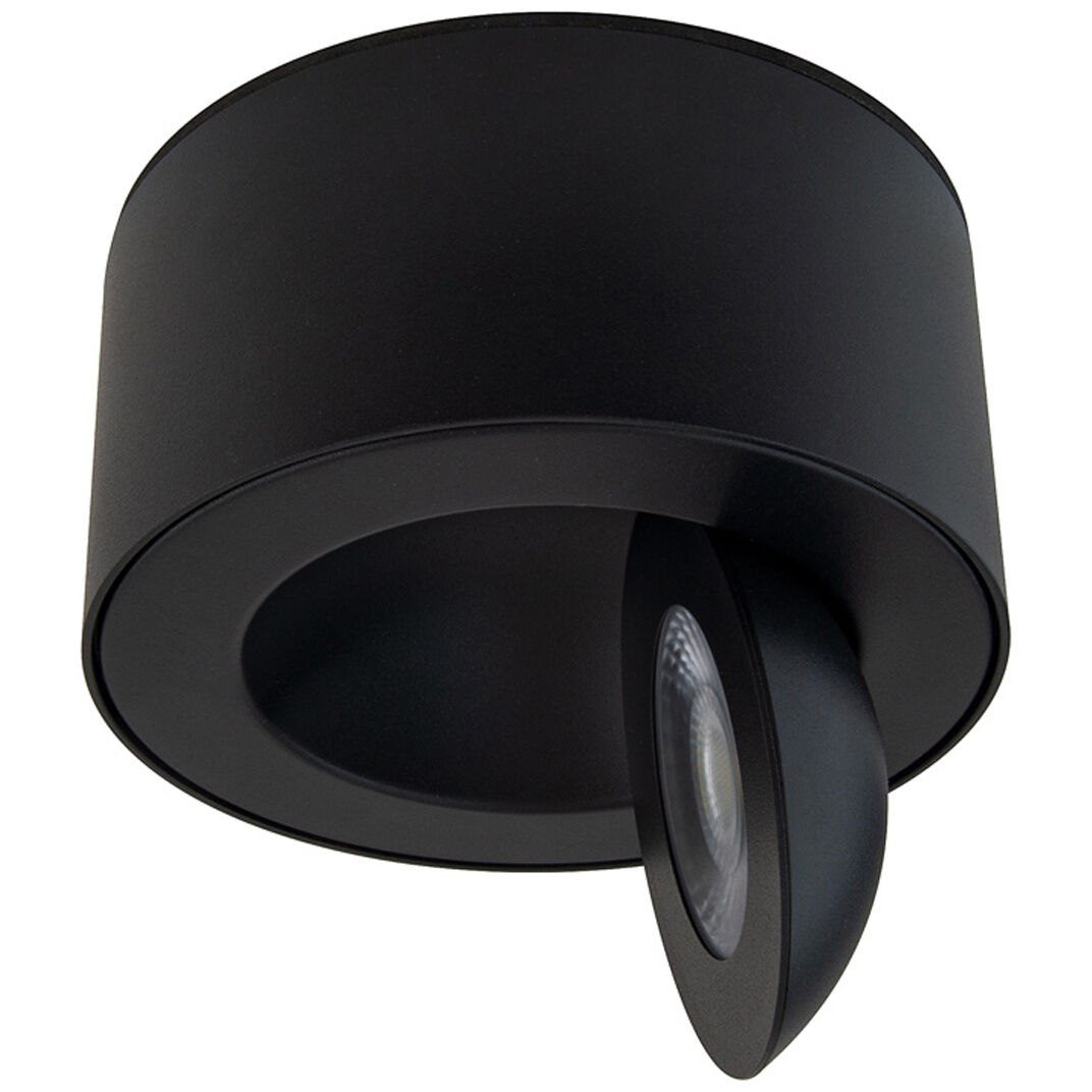 I Spy 1 Light 5 inch Black Outdoor Flush Mount in 4000K