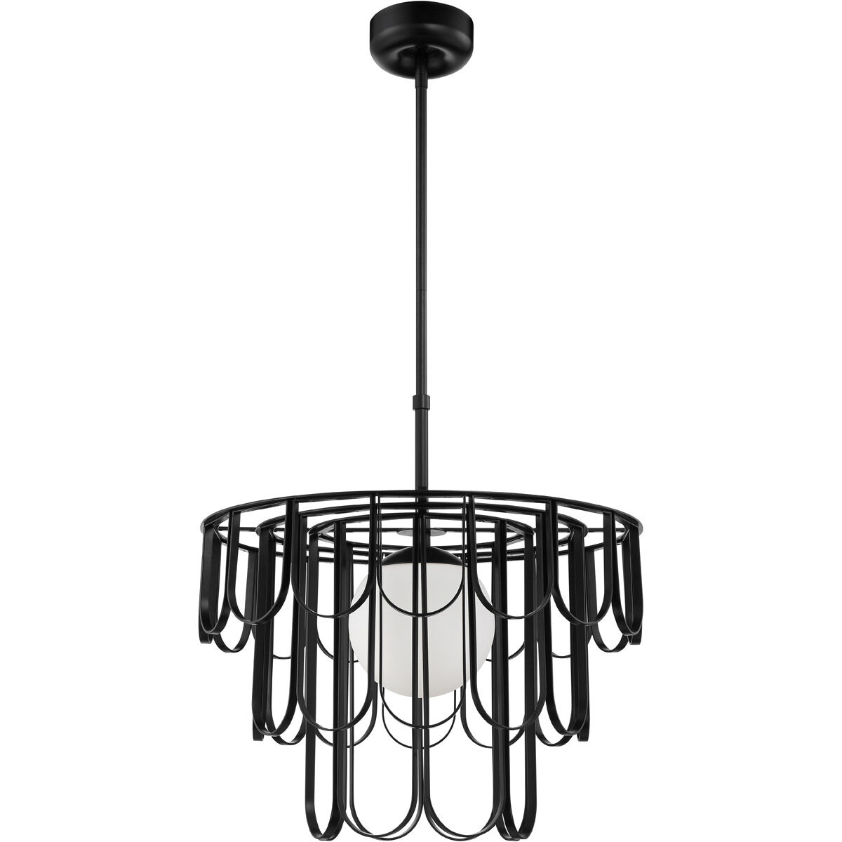 Melody 1 Light 24 inch Flat Black Pendant Ceiling Light