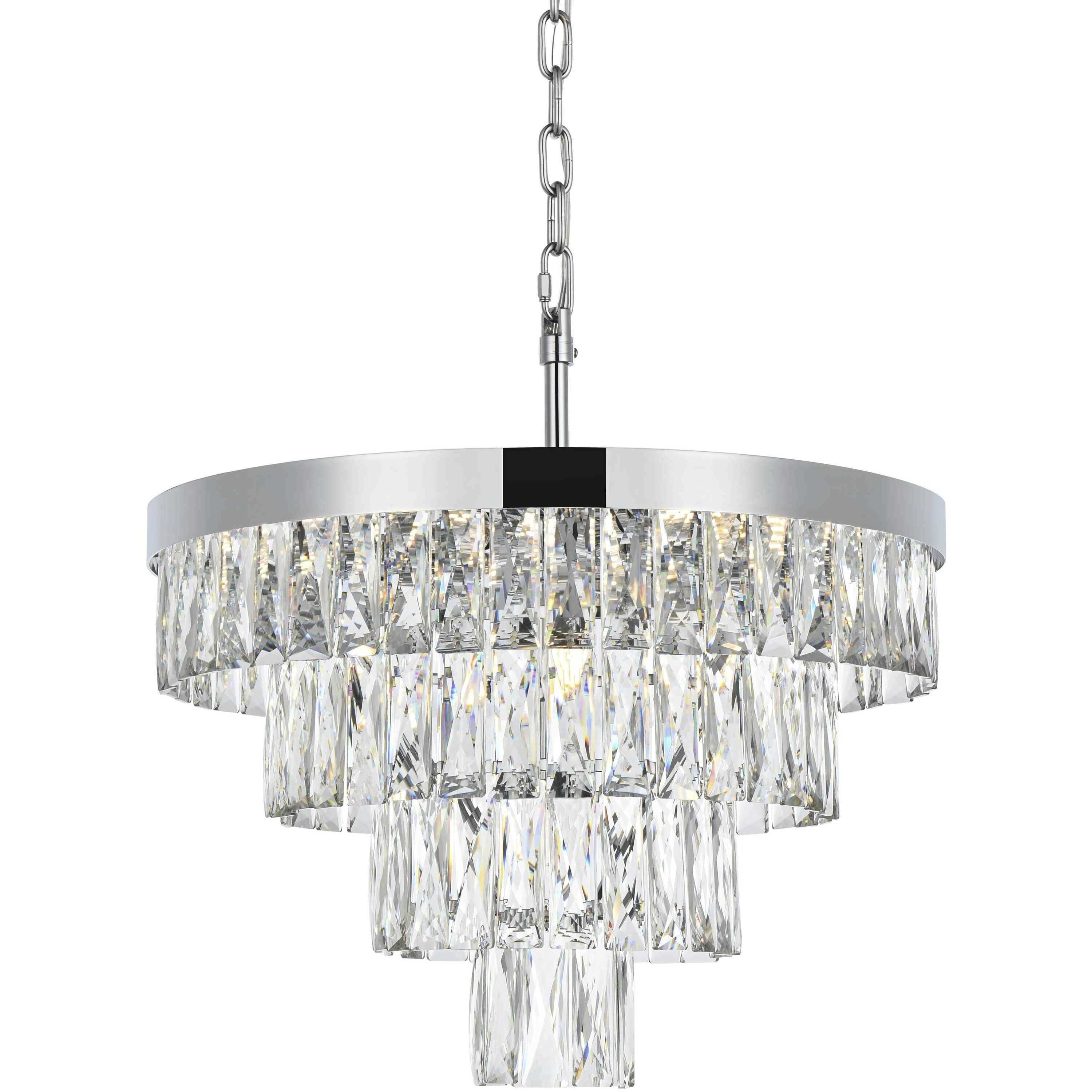 Josephine 10 Light 20 inch Chrome Chandelier Ceiling Light