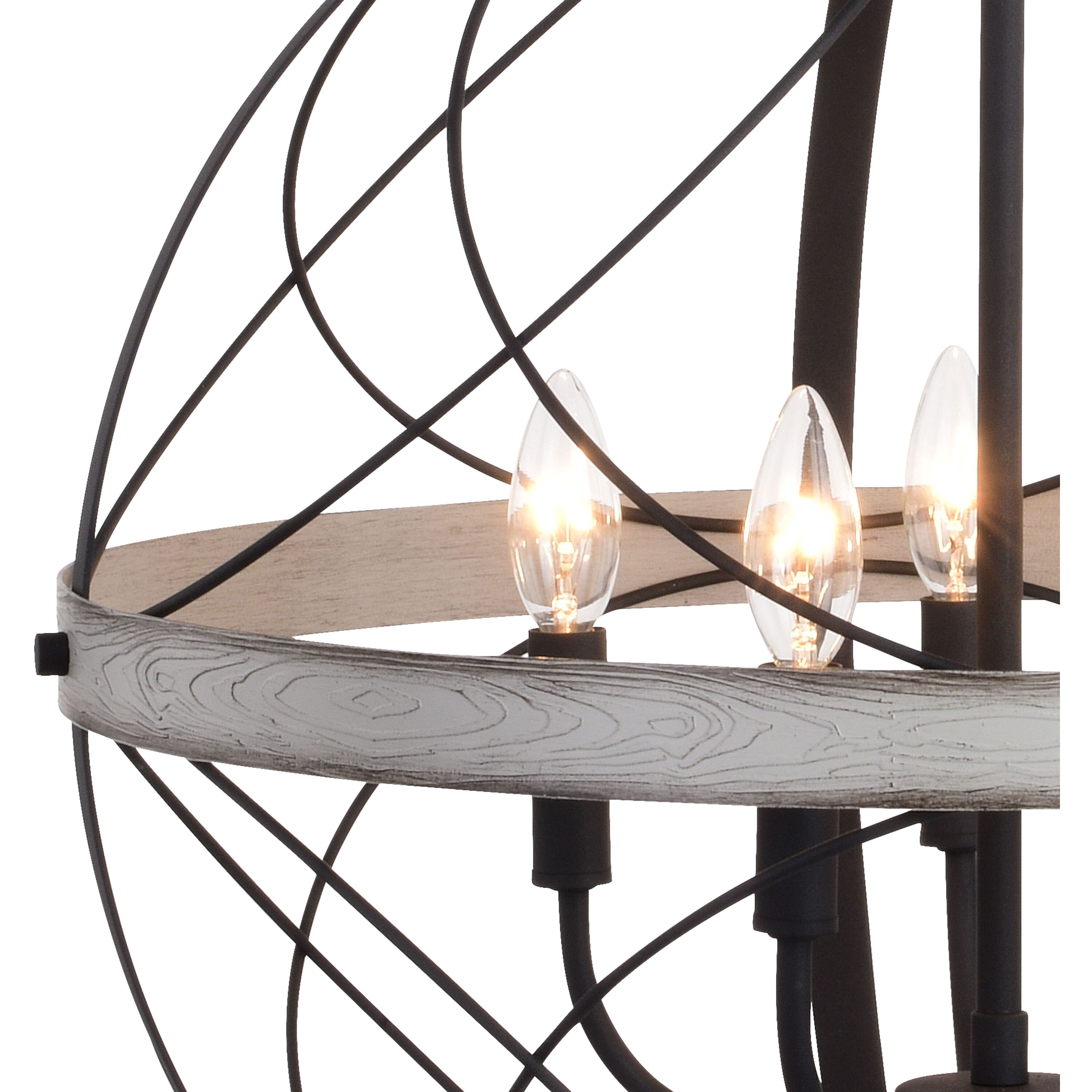 Montclare LED 21.25 inch Textured Black and White Ash Pendant Ceiling Light