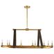 Englewood 10 Light 52 inch Antique Brass Linear Chandelier Ceiling Light