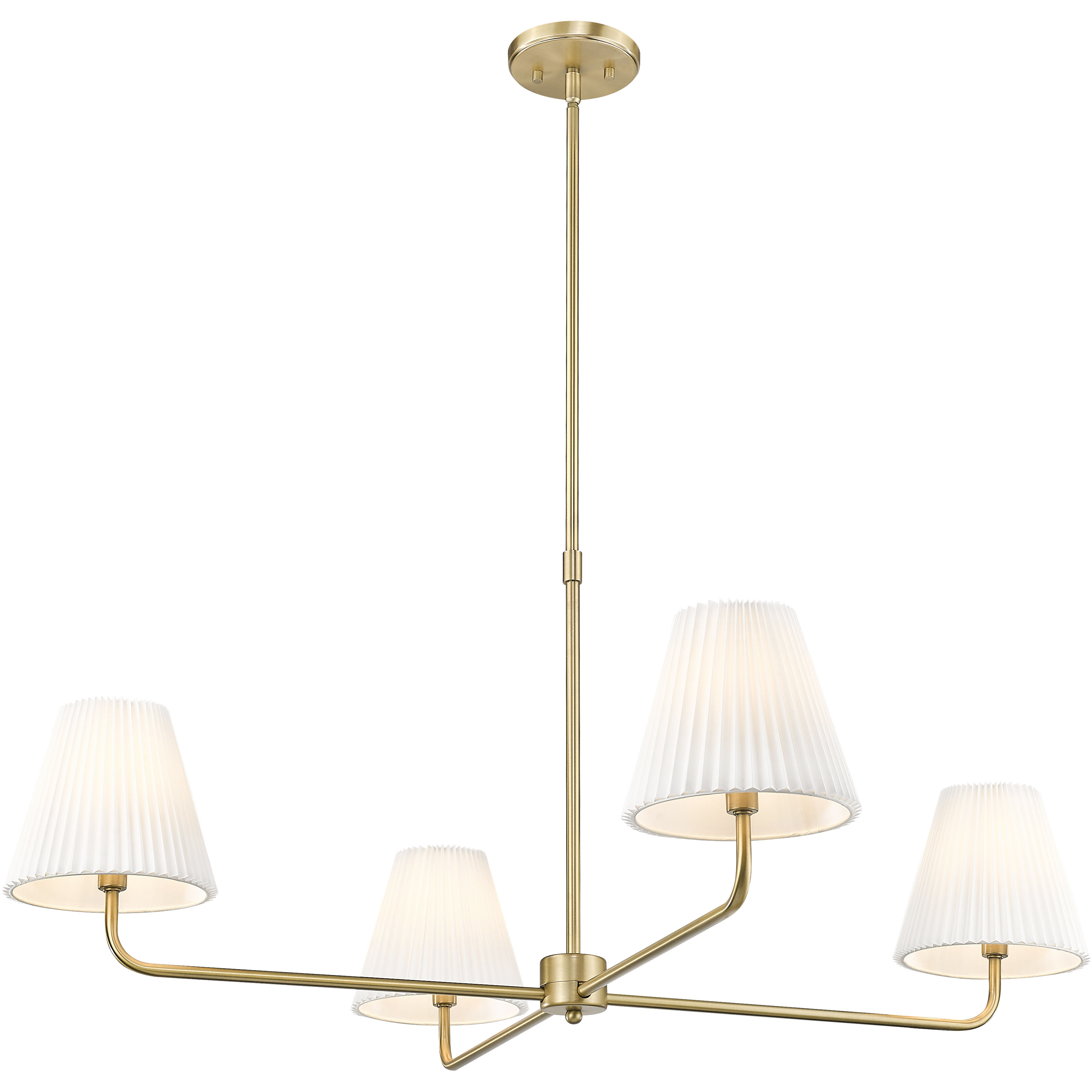 Ami 4 Light 40 inch Vintage Brass Chandelier Ceiling Light