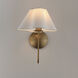 Saxon 1 Light 10.5 inch Natural Aged Brass Wall Sconce Wall Light