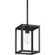 Flare 1 Light 7 inch Black Pendant Ceiling Light