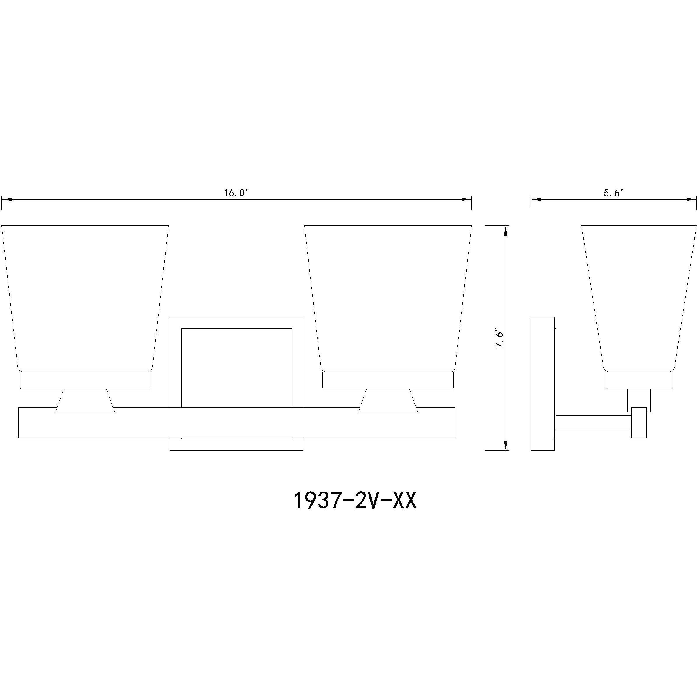 Astor 2 Light 16 inch Chrome Vanity Wall Light