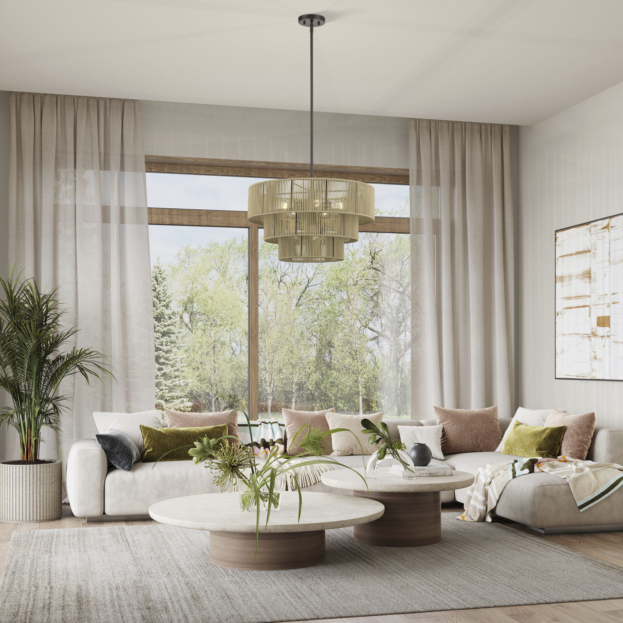 Acordia 6 Light 23 inch English Bronze Pendant Chandelier Ceiling Light