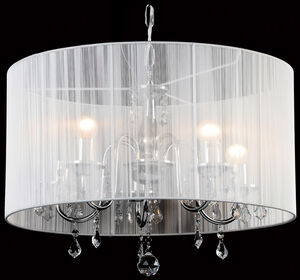 Canada 5 Light 20 inch Chrome Chandelier Ceiling Light
