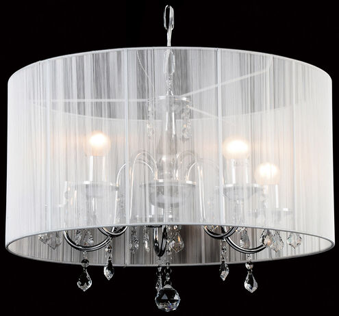 Canada 5 Light 20 inch Chrome Chandelier Ceiling Light