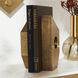 Garrick 5 inch Antique Brass and Jungle Marble Bookends, Set of 2