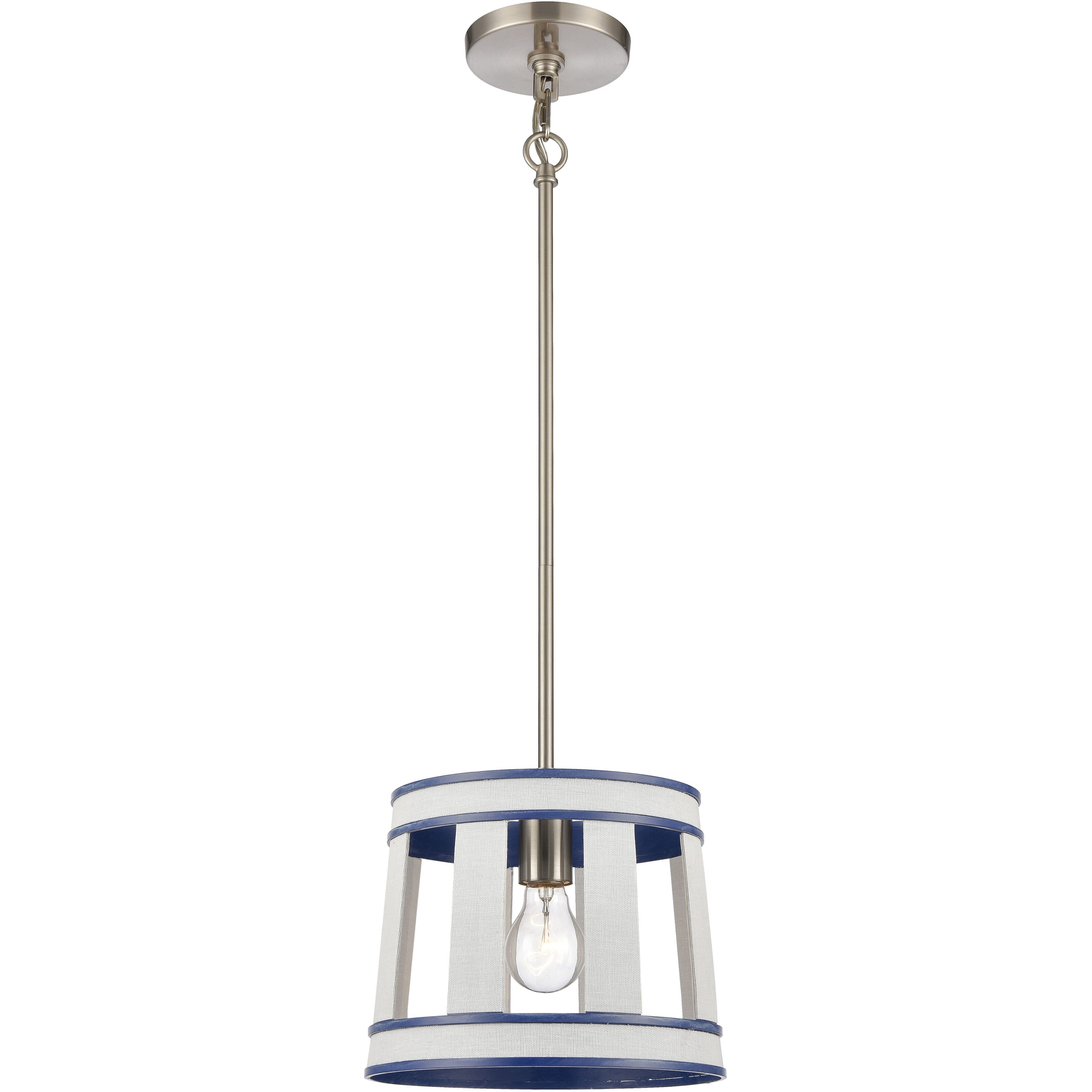 White Burlap Pendant Ceiling Light