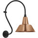 Thomas O'Brien Academy Barn Light LED 24 inch Matte Black Larrabee Barn Light in 12.5" Soft Copper Bowers Shade