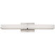 Vogue LED 27 inch Brushed Nickel Bath Vanity & Wall Light in 3000K, 27in.