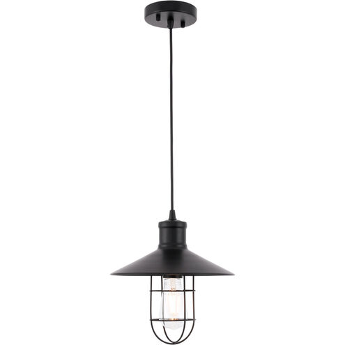 Flaneur 1 Light 11 inch Black Pendant Ceiling Light