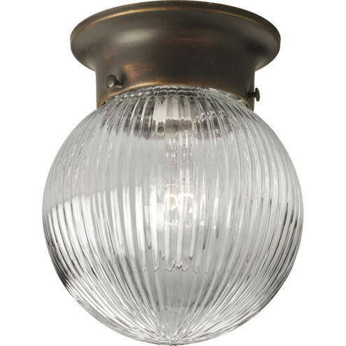 Ginger 1 Light 6 inch Antique Bronze Flush Mount Ceiling Light