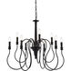 Flynx 9 Light 31 inch Black Pendant Ceiling Light