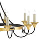Hanlon 10 Light 36.75 inch Washed Black Chandelier Ceiling Light