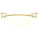 Moonband 1 Light 11.4 inch Modern Brass Semi-Flush Ceiling Light in Opal