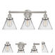 Cone 3 Light 25.75 inch Brushed Satin Nickel Bath Vanity Light Wall Light