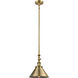 Franklin Restoration Briarcliff LED 10 inch Brushed Brass Mini Pendant Ceiling Light, Franklin Restoration