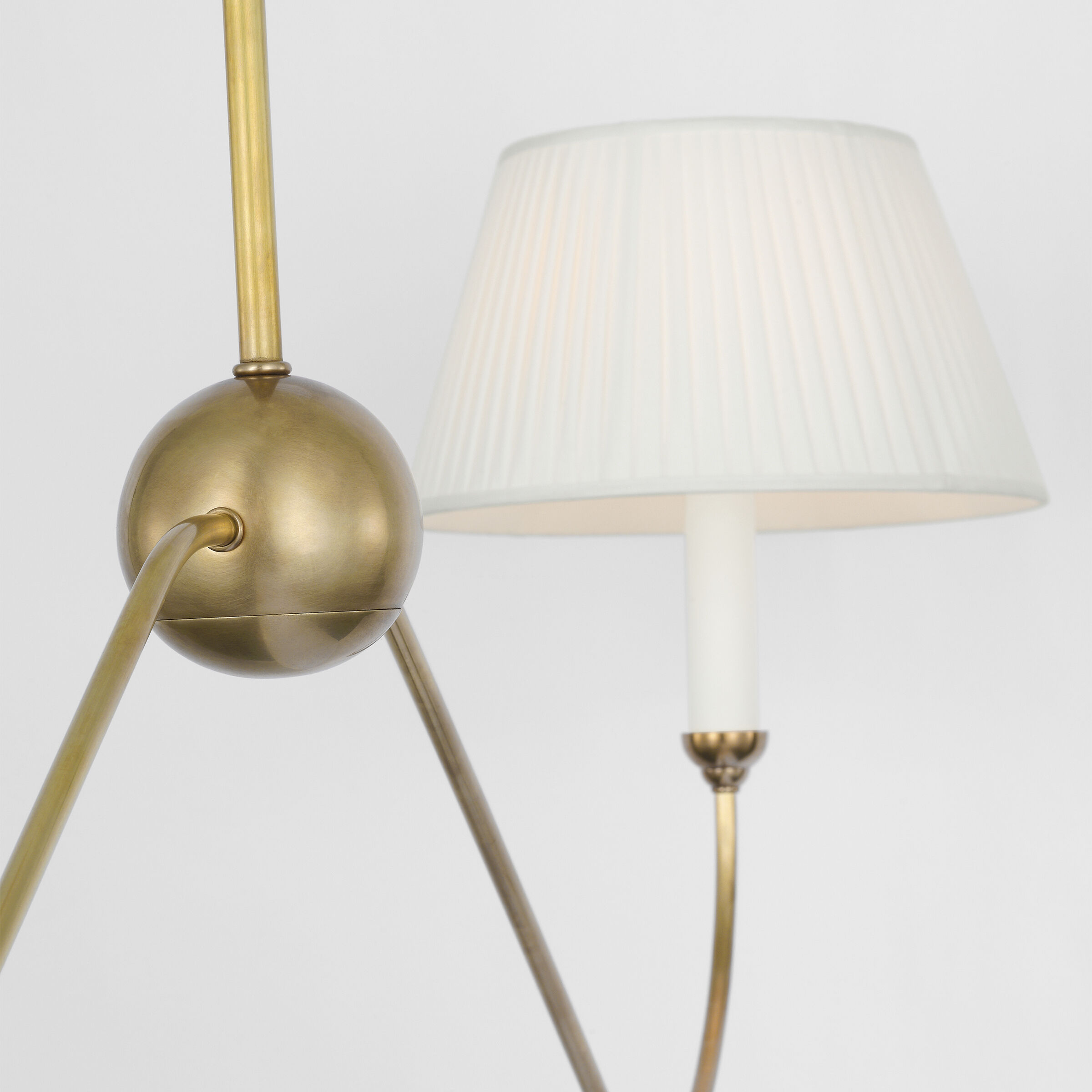 Amber Lewis Ingela LED 65 inch Hand-Rubbed Antique Brass Linear Chandelier Ceiling Light