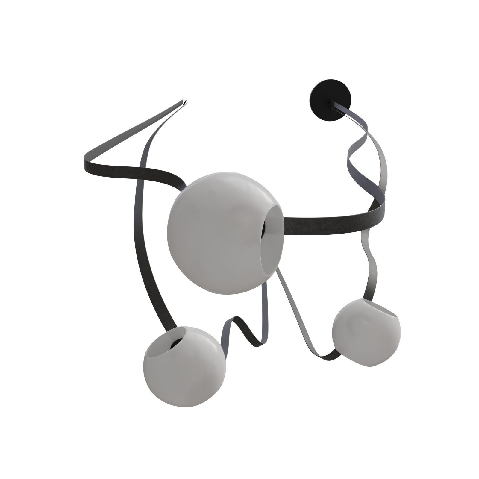 Fremont LED 8 inch Black Belt Chandelier Ceiling Light