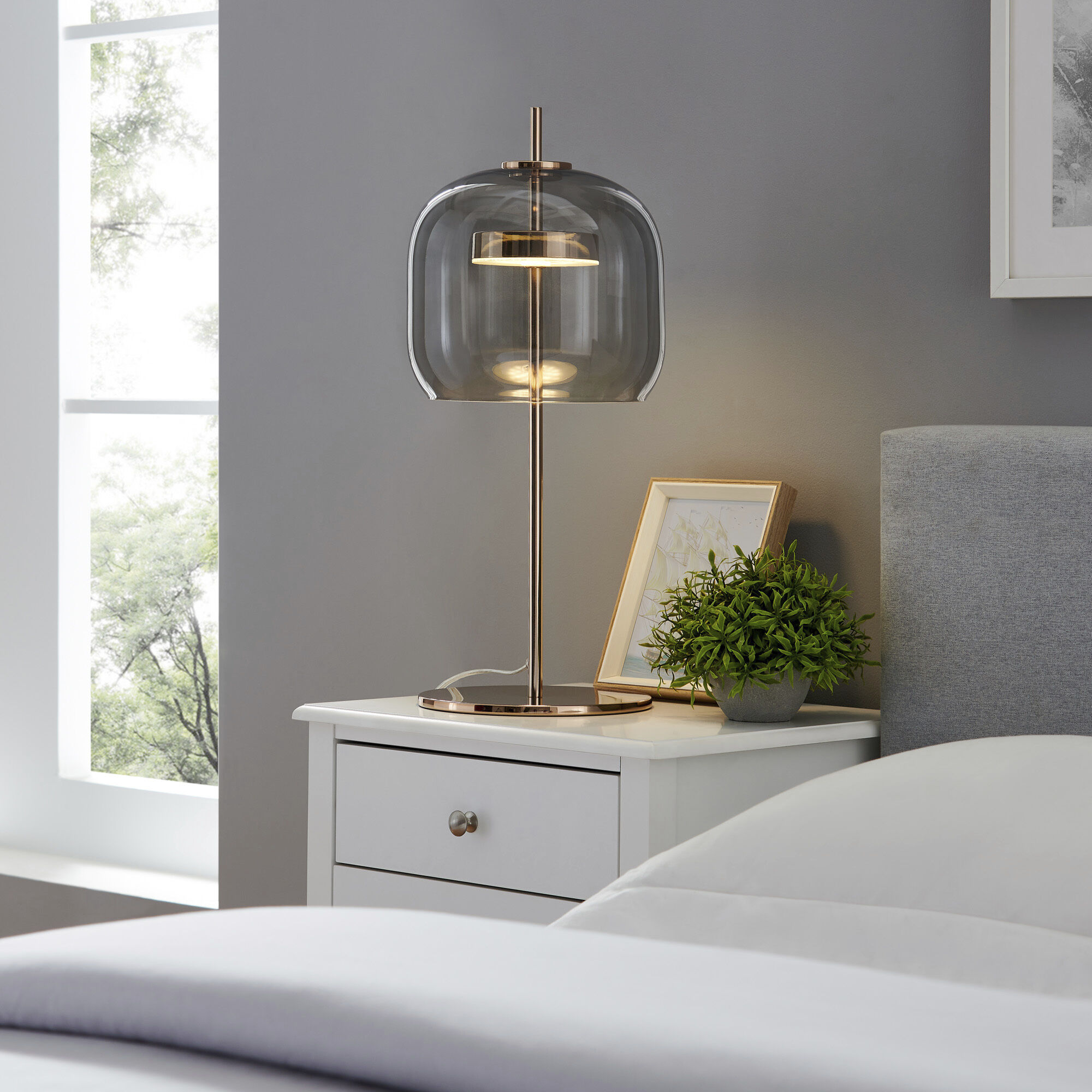 Neah 23 inch 5.00 watt Gold Table Lamp Portable Light