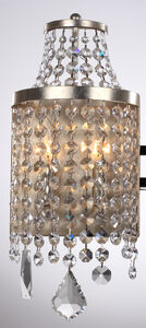 Palais 2 Light 8 inch Silver Foil Antique Paint Wall Sconce Wall Light
