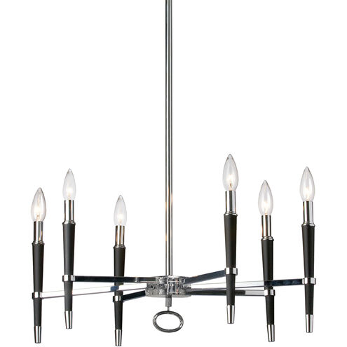 Langford 6 Light 24 inch Polished Chrome Chandelier Ceiling Light