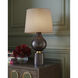 Tamerlane 27.5 inch 150 watt Black Nickel and Vintage Brass Table Lamp Portable Light