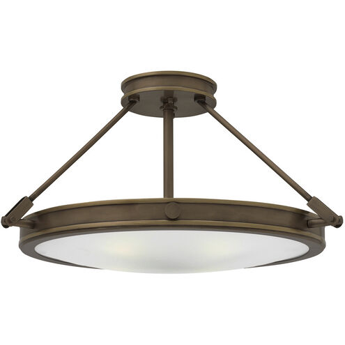 Collier 4 Light 22 inch Light Oiled Bronze Indoor Semi-Flush Mount Ceiling Light