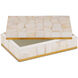 Casey 11 inch Natural/White/Polished Brass Mother-of-Pearl Box