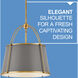 Clarke 1 Light 16.25 inch Lacquered Dark Brass with Dark Matte Grey Indoor Chandelier Ceiling Light