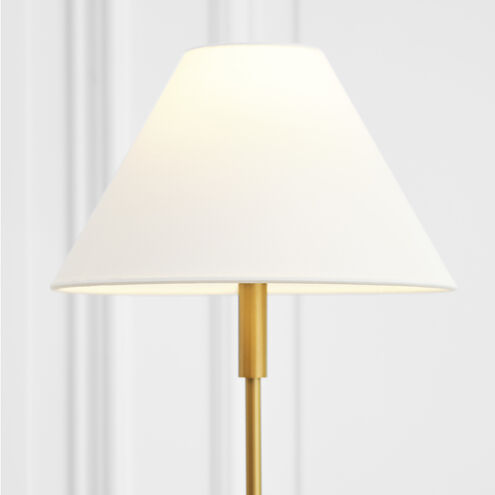 Drew & Jonathan Porteau 23 inch 9.00 watt Satin Brass Table Lamp Portable Light