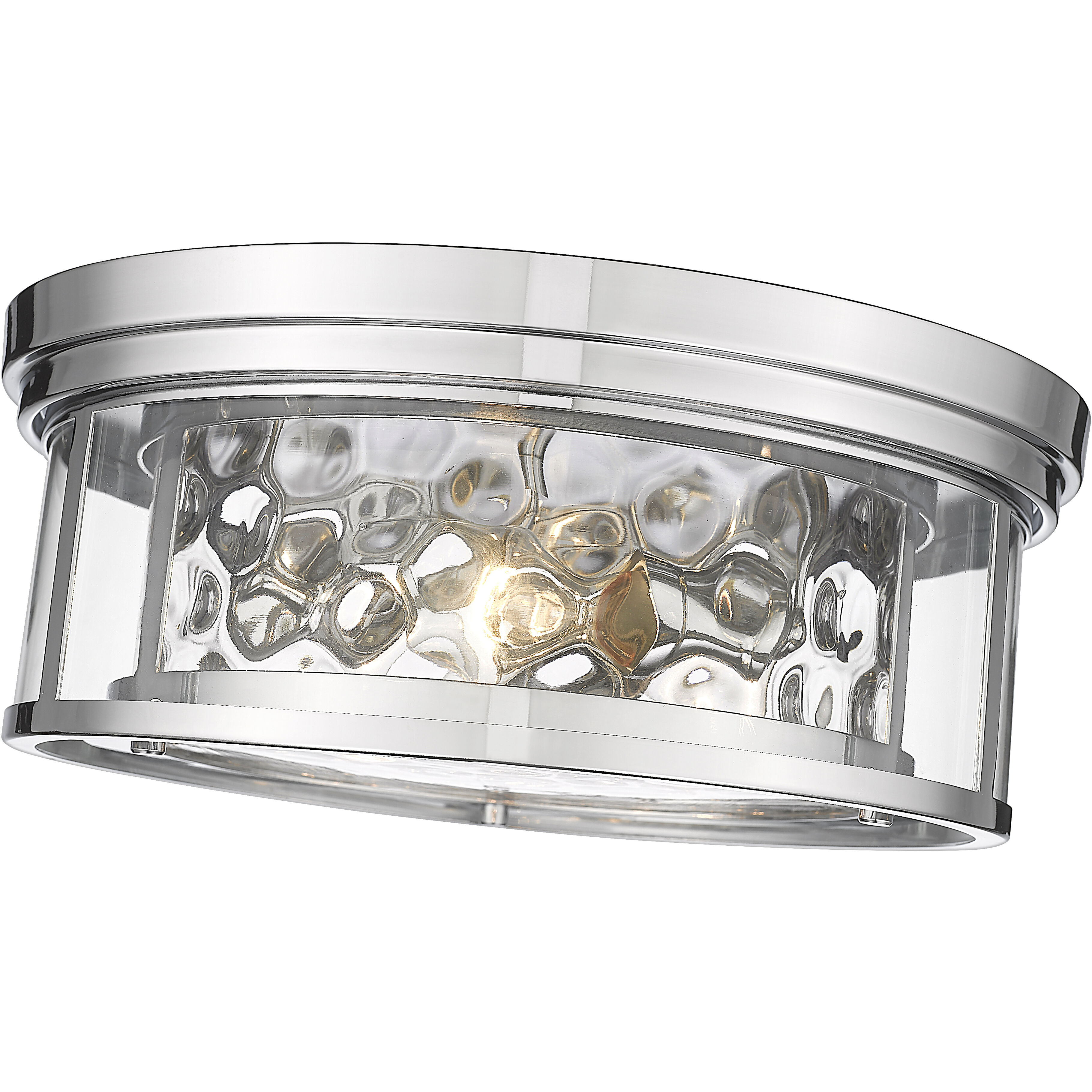 Clarion 3 Light 16 inch Polished Nickel Flush Mount Ceiling Light