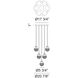 Ridge 7 Light 20.88 inch Chrome Pendant Ceiling Light in Chrome and Clear