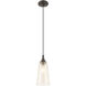 Art Glass 1 Light 6 inch English Bronze Mini Pendant Ceiling Light