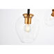 Cavoli 5 Light 43 inch Light Antique Brass and Flat Black Pendant Ceiling Light, Urban Classic