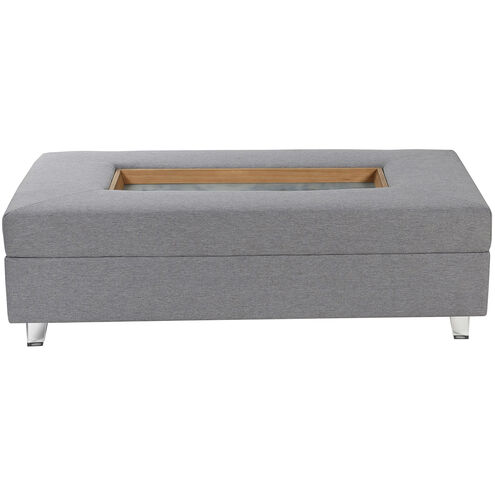 Austin Allen James 49.6 X 25.2 inch Gray and Clear Coffee Table