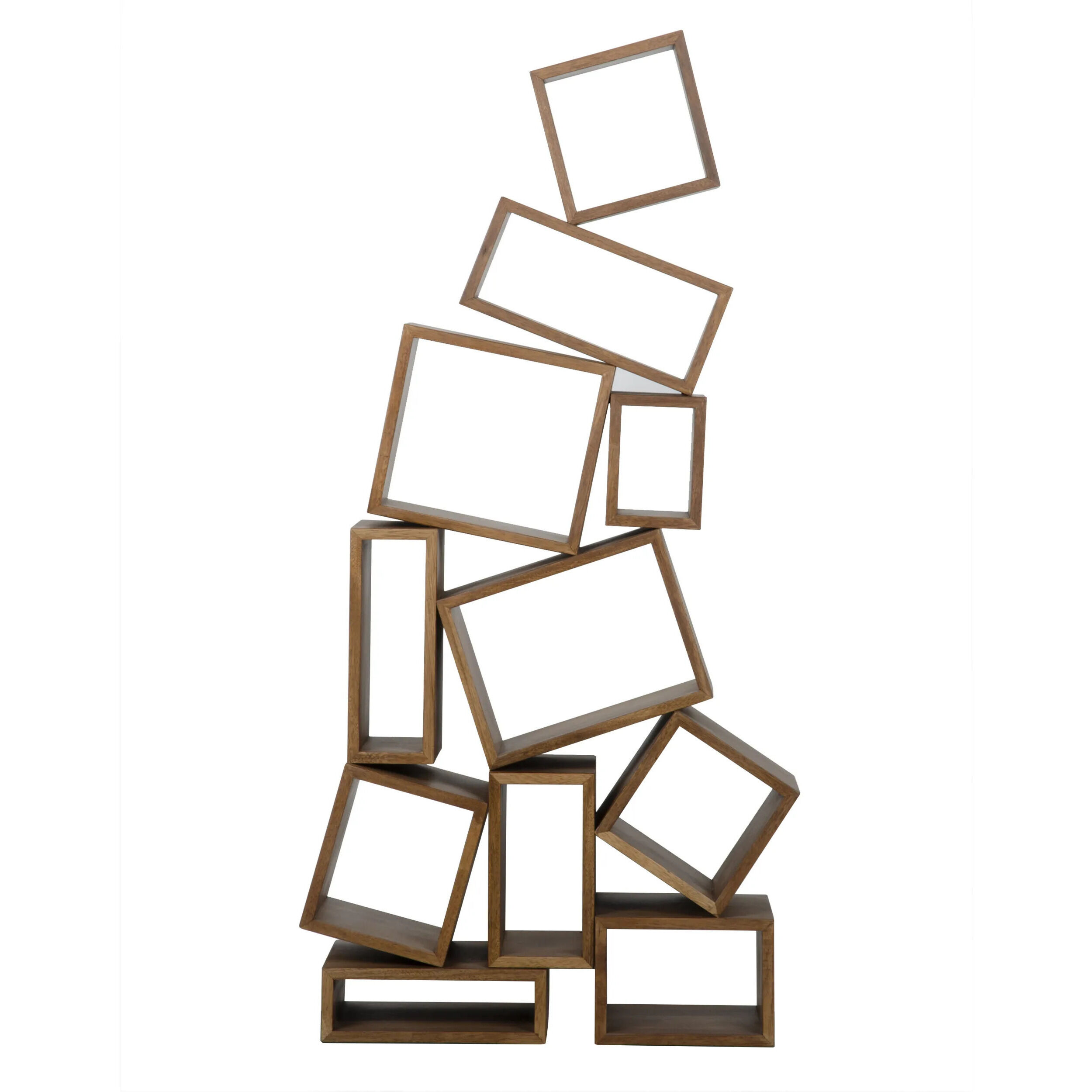 Cubist Dark Walnut Bookcase