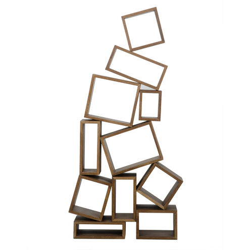 Cubist Dark Walnut Bookcase